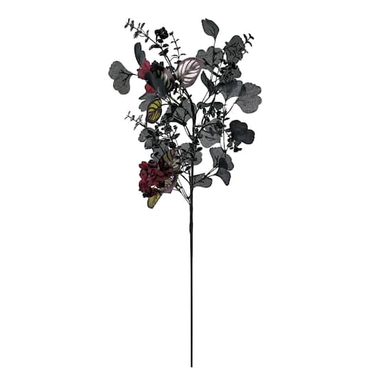 28" Burgundy Hydrangea & Leaves Mix Stem by Ashland®